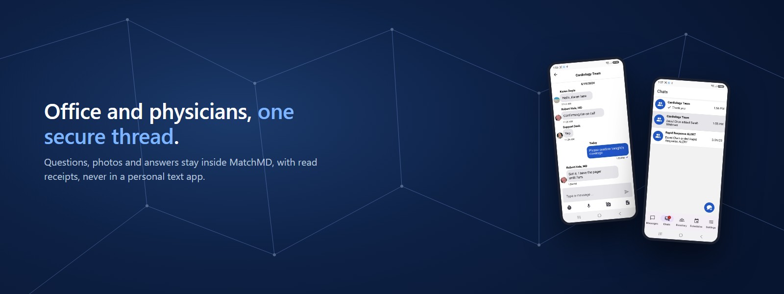 Office and physicians, one secure thread